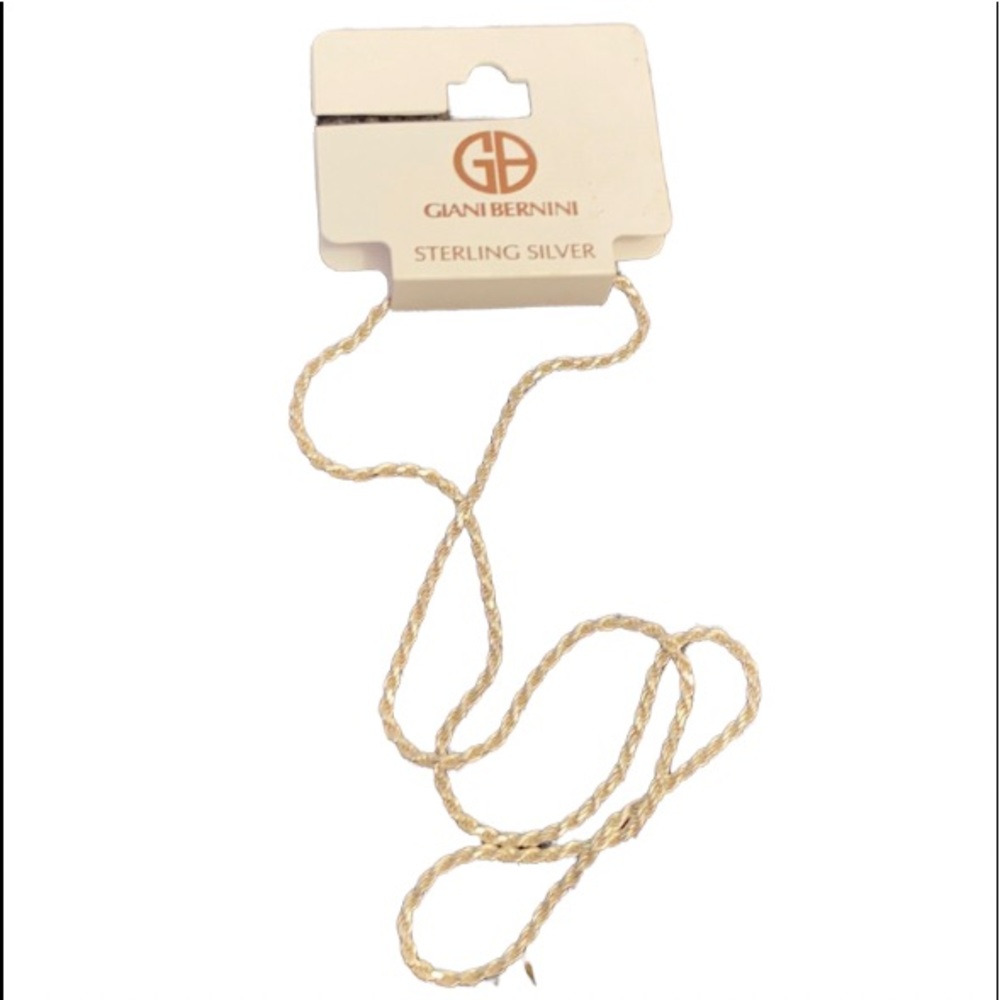 Sterling silver 18” braided rope chain